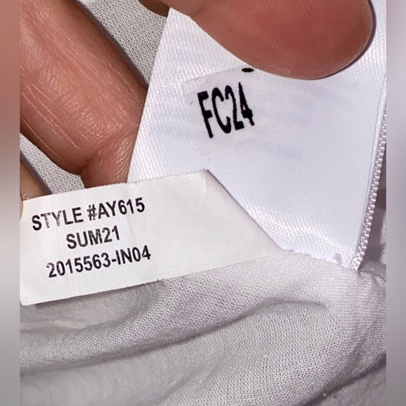 J. Crew Factory V-neck Cotton White Peasant Dress Size M Lined Romantic Cottage - Picture 13 of 16